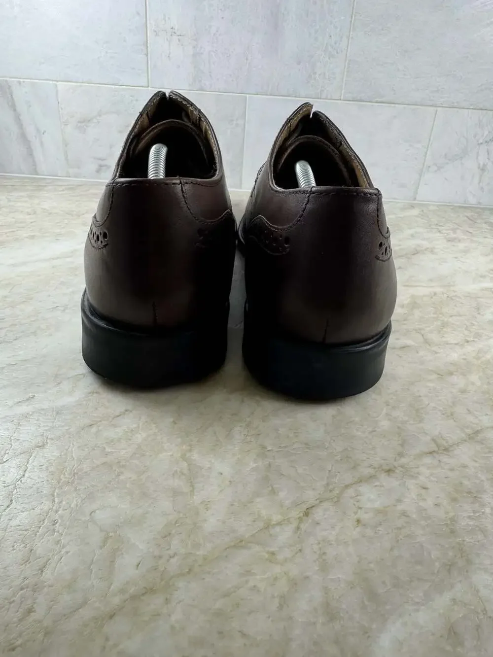 Stacy Adams Mens Brown Leather Oxford Dress Shoes Brogue 11.5 M 20177